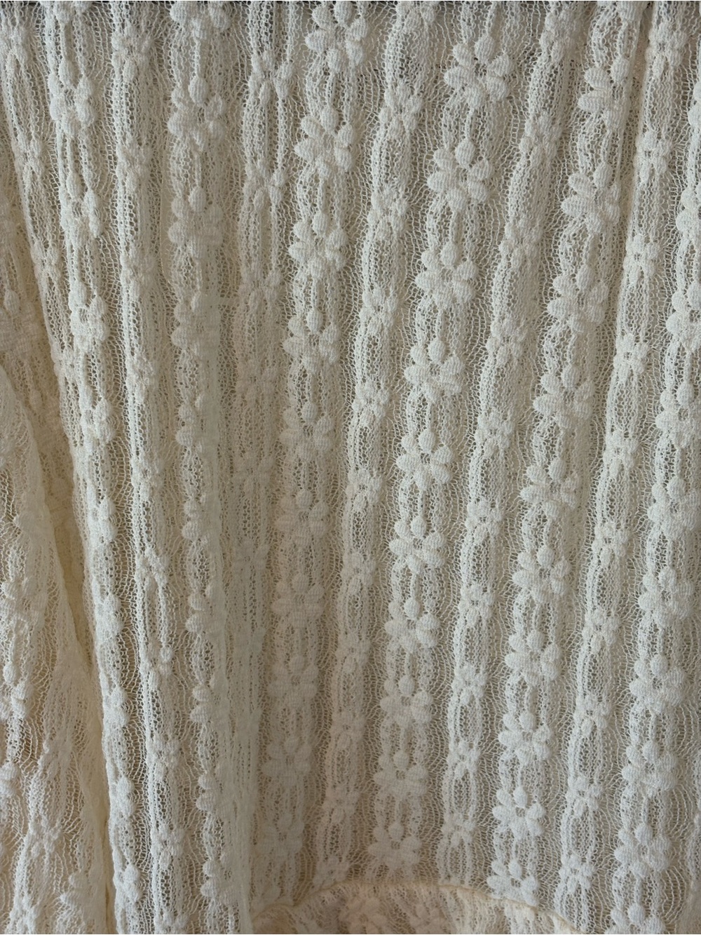 Ivory Lace Ruffle High-Neck Blouse - Picture 2 of 16